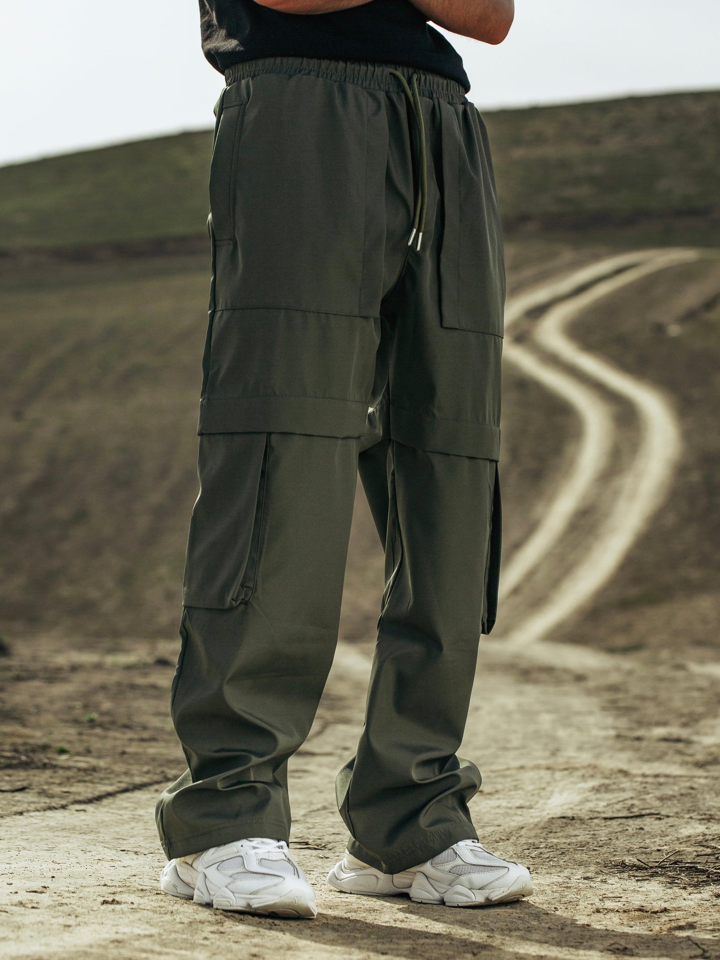 Dark Khaki Green Cargo Pants