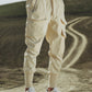Light Beige Zipper Cargo Pants