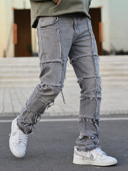 Grey Distressed Jeans