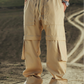 Beige Cargo Baggy Pants