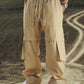 Beige Cargo Baggy Pants